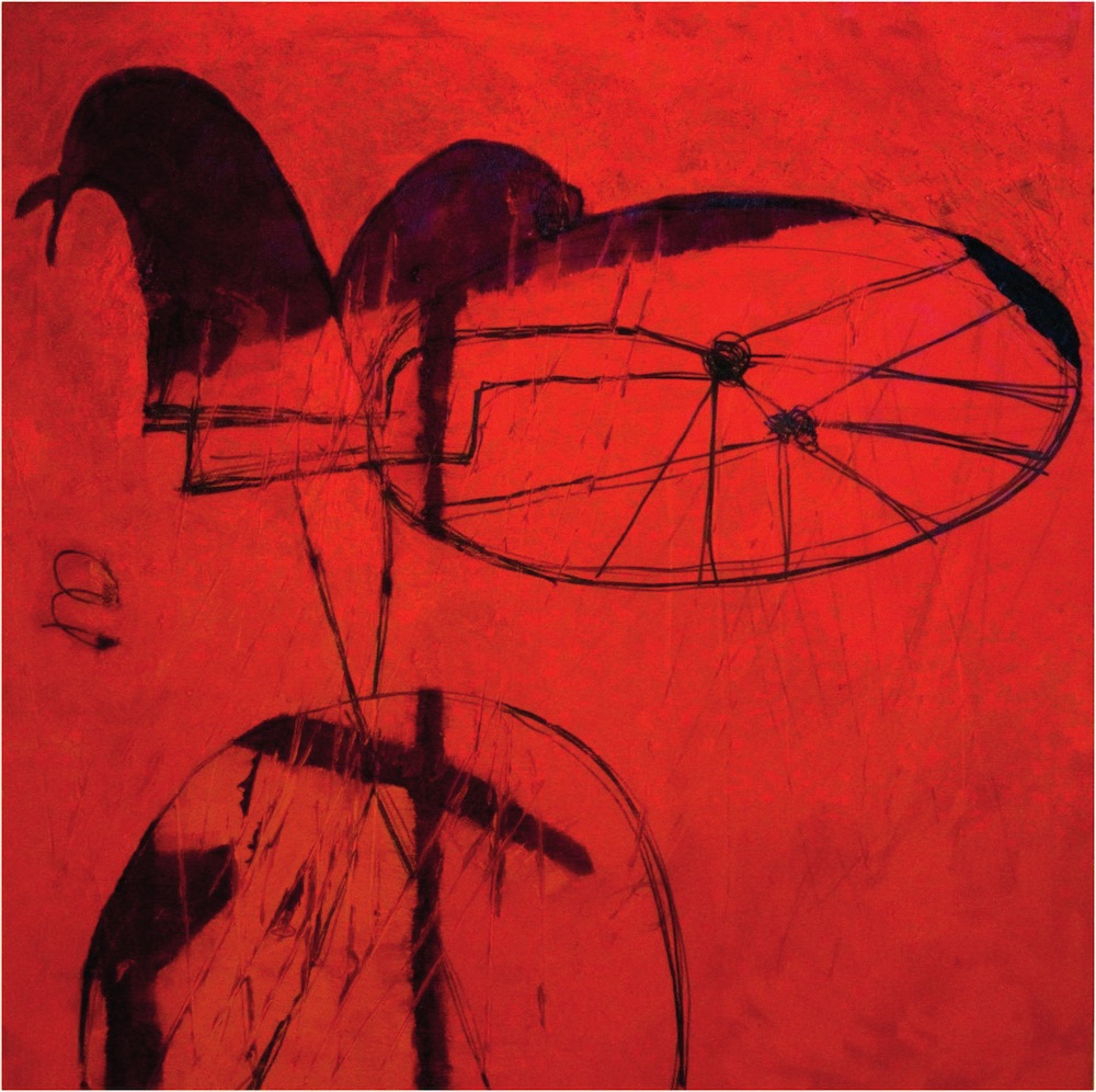 Bicicletta, 2007<br/>Olio su tela, 100 x 100 cm