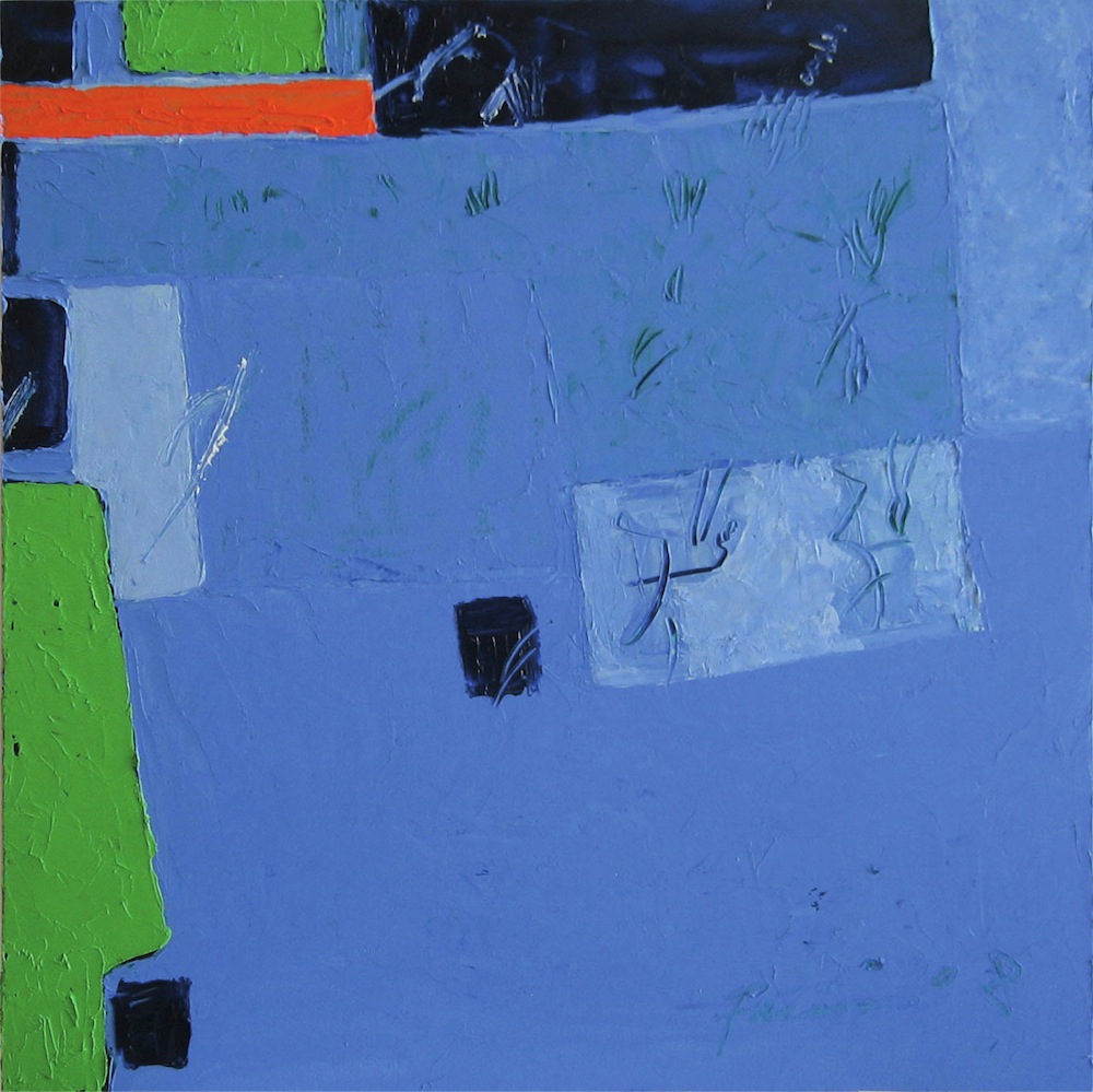 Blu-verde, 2009<br/>Olio su tela, 70 x 70 cm