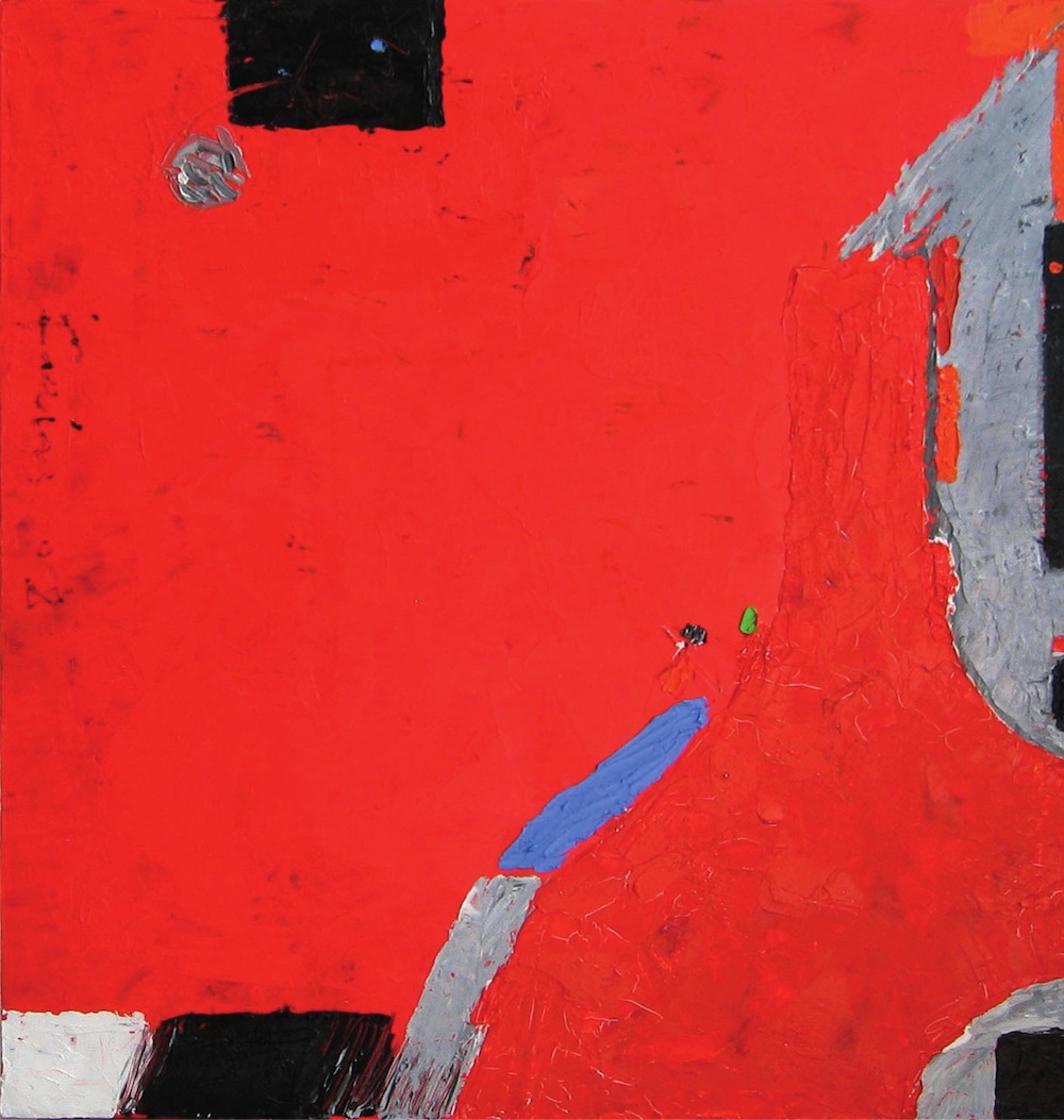 Rosso-grigio, 2011<br/>Olio su tela, 60 x 60 cm