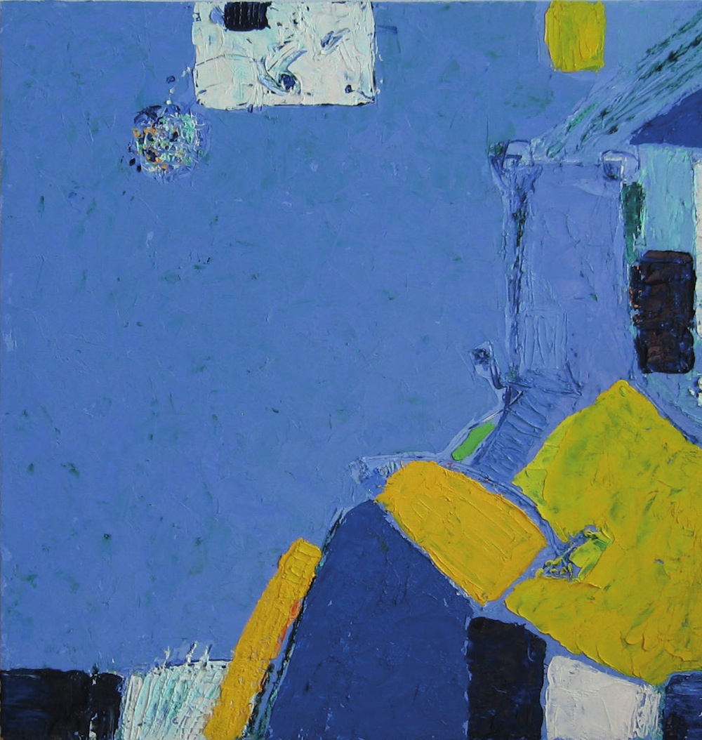 Azzurro-giallo, 2011<br/>Olio su tela, 60 x 60 cm